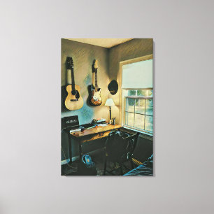 Toile Cadeaux de guitare pour petite amie