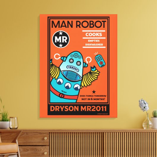 Toile Cadeaux de robot pour anniversaire de mariage ou m (Insitu(Salon))