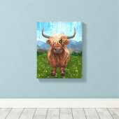 Toile Cadeaux et accessoires de vache Highland (Insitu (Plancher de Bois))