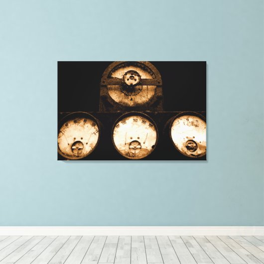 Toile Cadran Steampunk (Insitu (Plancher de Bois))