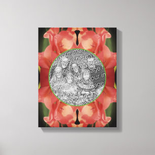 Toile Cadre de Fleur de Gladiolus Pêche Créez Votre Prop