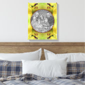 Toile Cadre de fleur de lily jaune Créez votre propre ph (Insitu(Chambre))