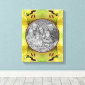 Toile Cadre de fleur de lily jaune Créez votre propre ph (Insitu (Plancher de Bois))