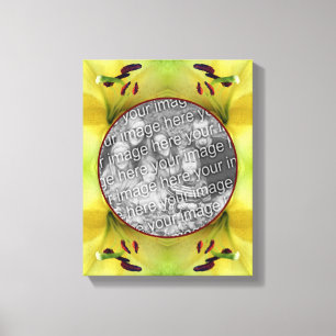Toile Cadre de fleur de lily jaune Créez votre propre ph