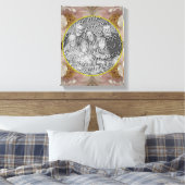 Toile Cadre de fleur de pivoine rose Créer votre propre  (Insitu(Chambre))