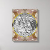 Toile Cadre de fleur de pivoine rose Créer votre propre  (Recto)