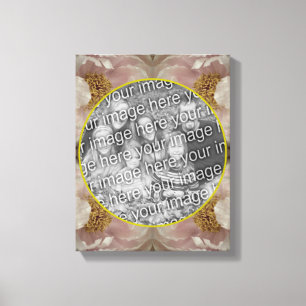 Toile Cadre de fleur de pivoine rose Créer votre propre