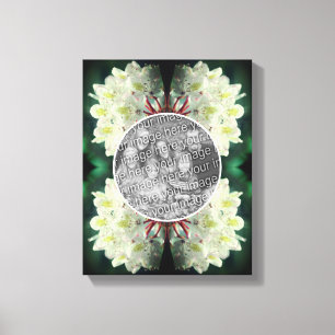 Toile Cadre de fleurs d'azalée blanche Créez votre propr