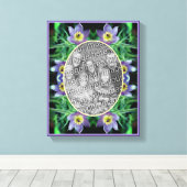 Toile Cadre de fleurs de Pasque Créez votre propre photo (Insitu (Plancher de Bois))