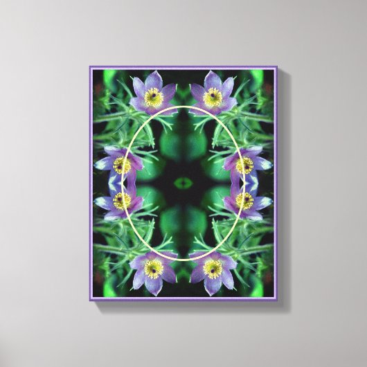 Toile Cadre de fleurs de Pasques Créez votre propre phot (Recto)