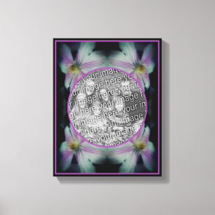 Toile Cadre de pétales de fleurs de clématite Créez votr