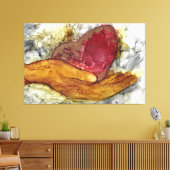 Toile Cadre main et coeur 60x40" encadré (Insitu(Salon))