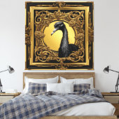 Toile Cadre ornemental en or d'autruche (Insitu(Chambre))