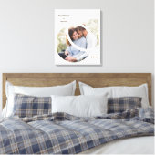 Toile Cadre photo 2 cercles Mariage Date Moderne Tendanc (Insitu(Chambre))