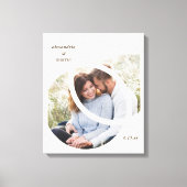 Toile Cadre photo 2 cercles Mariage Date Moderne Tendanc (Recto)