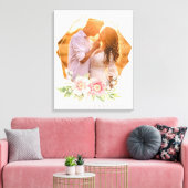 Toile Cadre photographique en couronne florale mignonne (Insitu(Salon))