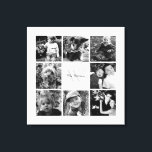 Toile Cadres blancs Monogramme Photo Collage<br><div class="desc">Ajoutez vos photos de famille,  monogramme ou tout texte de votre choix.</div>