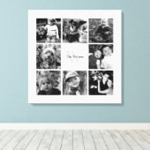 Toile Cadres blancs Monogramme Photo Collage (Insitu (Plancher de Bois))