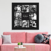 Toile Cadres noirs Monogramme Photo Collage (Insitu(Salon))