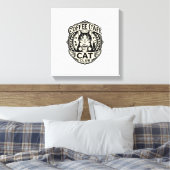 Toile Café Café Chat Drôle Chat Graphique - Café Café Ca (Insitu(Chambre))