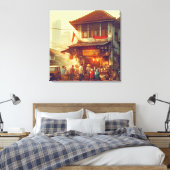 Toile Café de rue à Jakarta (Insitu(Chambre))