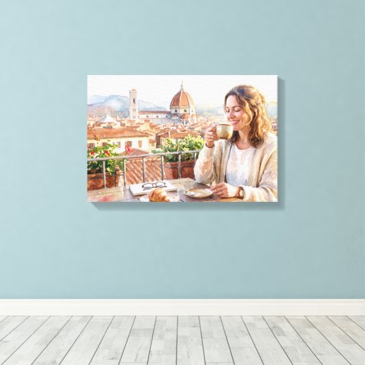Toile Café du matin à Florence (Insitu (Plancher de Bois))