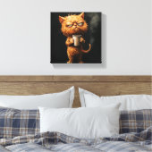 Toile Café du matin du chat grumpy (Insitu(Chambre))