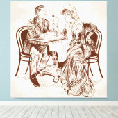 Toile café et amour (Insitu (Plancher de Bois))