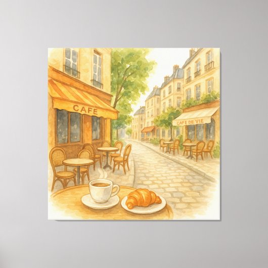 Toile Café parisien le matin (Recto)