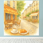 Toile Café parisien le matin (Insitu (Plancher de Bois))