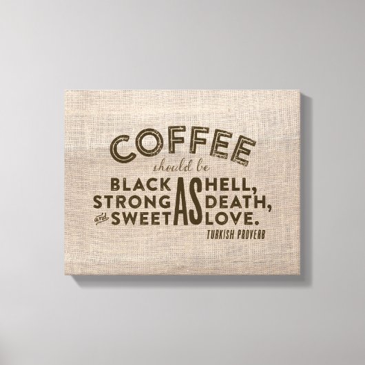 Toile Café Proverbe Turc (Recto)
