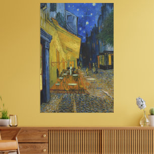 Toile Café Terrasse à la nuit par Vincent van Gogh