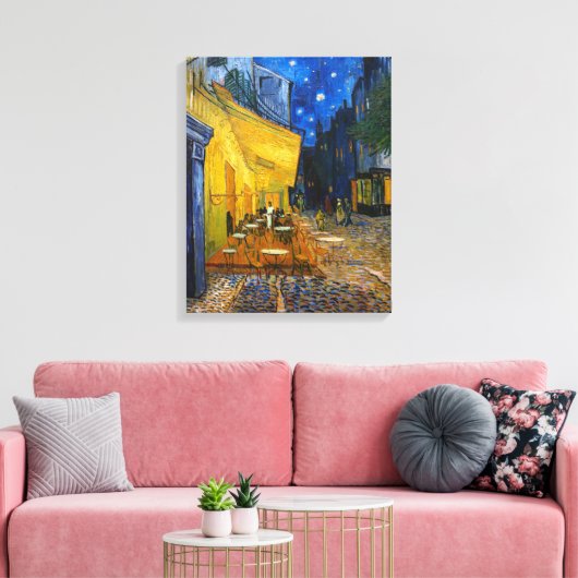Toile Café Terrasse en soirée | Van Gogh | (Insitu(Salon))