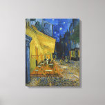 Toile Café Terrasse en soirée | Vincent Van Gogh<br><div class="desc">Cafe Terrace at Night (1888) de l'artiste post-impressionniste néerlandais Vincent Van Gogh. Un tableau d'art original est une huile sur toile représentant une scène nocturne étoilée devant un café français à Arles. Utilisez les outils de conception pour ajouter du texte personnalisé ou personnaliser l'image.</div>