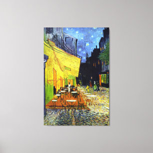 Toile Café Terrasse le soir by Van Gogh Fine Art