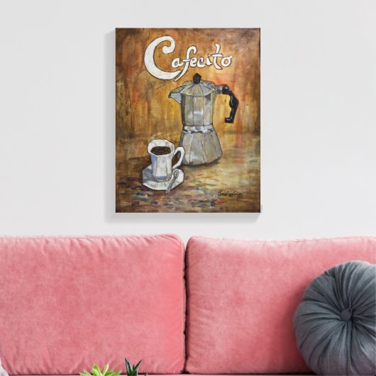 Toile Cafecito - Cubain Canvas Café Imprimer (Insitu(Salon))