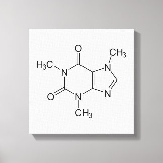 Toile Caféine Molécule Chimie Café Atomes
