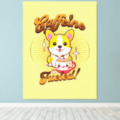 TOILE CAFFEINE DE CORGI FUELED! (Insitu (Plancher de Bois))