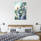 Toile Caire ciel abstrait géométrique avec pyramide (Insitu(Chambre))