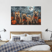 Toile Cairn Terrier Halloween Éffrayant (Insitu(Chambre))