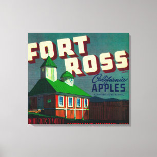 Toile Caisse LabelSebastopol, CA de Ross Apple de fort
