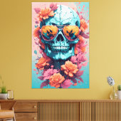 Toile Calavera Floral Colorida (Insitu(Salon))