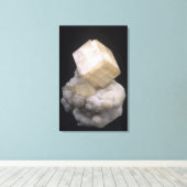 Toile Calcite Crystals sur Dolomite (Insitu (Plancher de Bois))