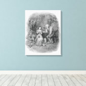 Toile Caleb Plummer and his Blind daughter, from 'Charle (Insitu (Plancher de Bois))