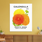 Toile Calendula Vintage Seed Packet (Insitu(Salon))
