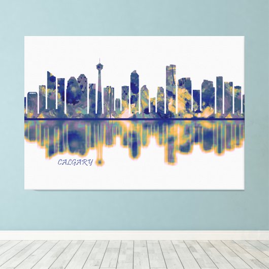 Toile Calgary Skyline (Insitu (Plancher de Bois))