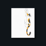 Toile Calico Cat Accroché| Amoureux des chats amusante<br><div class="desc">Cat Fou et Fou avec des lois. Ajoutez un peu de plaisir à votre espace de vie avec cet humoristique calico amoureux des chats art. Fait un grand cadeau pour les gens de chat. Un design original ©Jenn Inashvili.</div>