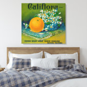 Toile Califlora Orange LabelRiverside, CA (Insitu(Chambre))