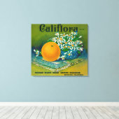 Toile Califlora Orange LabelRiverside, CA (Insitu (Plancher de Bois))