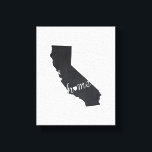 Toile California Chalkboard Home State Map<br><div class="desc">Carton d'état de la Californie Accueil Plan Canevas Imprimer</div>